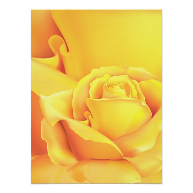 Poster Belle Rose Jaune (Devant)