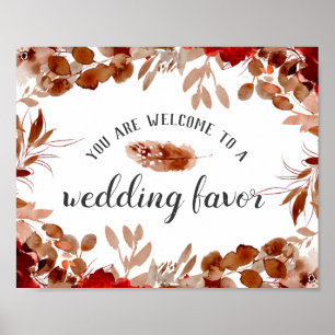 Poster Belle Rustique Pleine Frontière Mariage Favor Pann