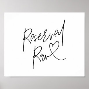 Poster Belle Salle Réservée, Noir, Cérémonie Mariage