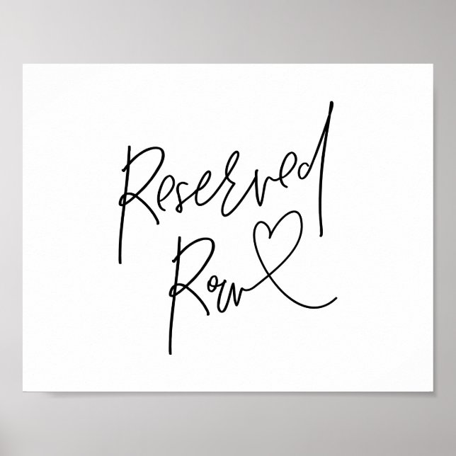 Poster Belle Salle Réservée, Noir, Cérémonie Mariage (Devant)