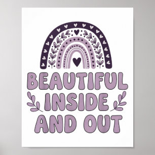 Poster Belle Selle De Lavande Arc-En-Ciel À L'Intérieur E