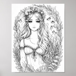 Poster Belle Sirène Couleur Adulte