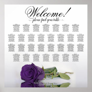 Poster Belle table de 30 personnes Plan de table Rose pou
