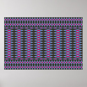 Poster belle tissu tribal motif, tissu motif ba