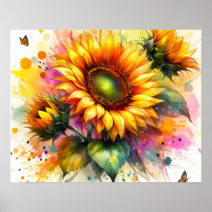 Poster - Belle Tournesol Jaune, Art