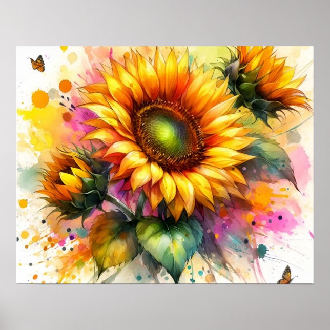 Poster - Belle Tournesol Jaune, Art (Devant)