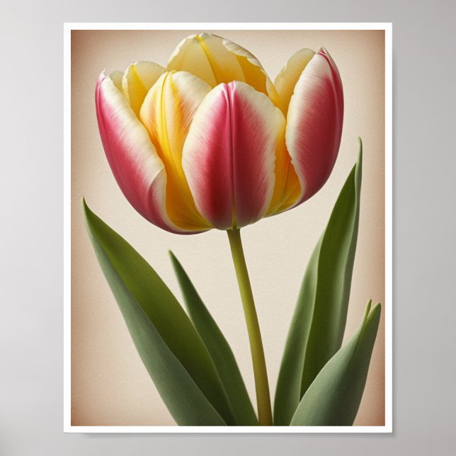 Poster Belle Tulipe Fleur Mur Art Décor (Devant)