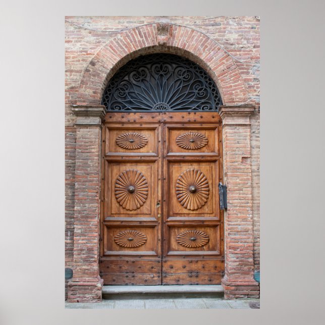 Poster Belle vieille porte en Toscane, Italie (Devant)