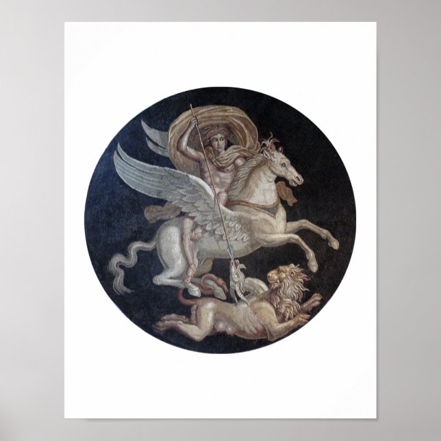 Poster Bellerophon on Pegasus (Devant)