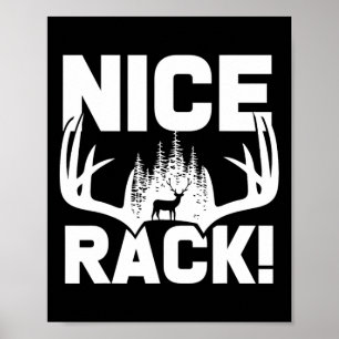 Poster Belles cornes de cerf drôle chasse humour