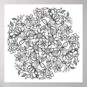 Poster Belles Fleurs Couleur