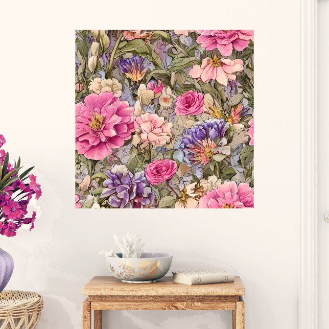 Poster Belles fleurs Vintages (Créateur téléchargé)