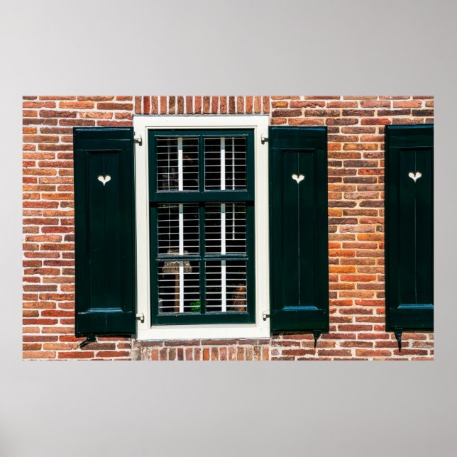 Poster Belles maisons traditionnelles hollandaises. Mur e (Devant)