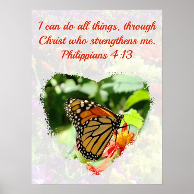 POSTER BELLES PHILIPPIENNES BOUTTERFLY 4:13 BIBLE VERSE (Devant)