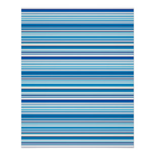 Poster Belles rayures blanches bleues