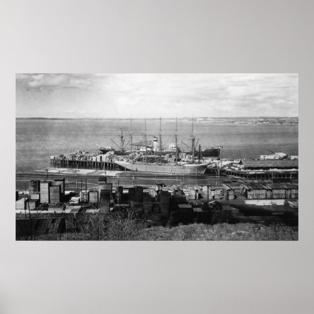 Poster Bellingham, Washington - Ocean (Devant)