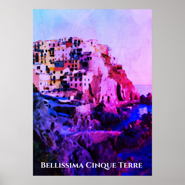 Poster ** Bellissima + Langue italienne Cinque Terre (Devant)