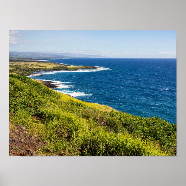 Poster belvédère d'haleokane au-dessus de la baie d'honua (Devant)