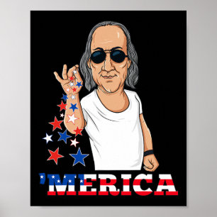 Poster Ben Franklin 4 juillet l'Amérique