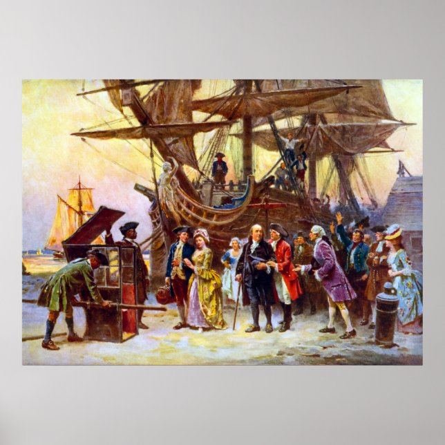 Poster Ben Franklin Revient À Philadelphie (Devant)