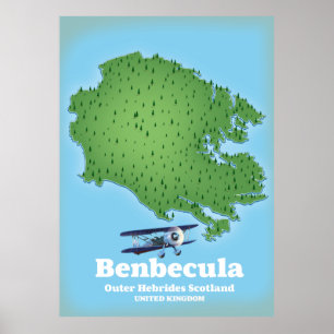 Poster Benbecula Hébrides extérieures Écosse