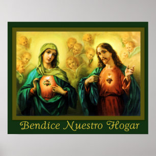 Poster Bendsuspicion del Hogar Sagrado e Inmaculado Coraz