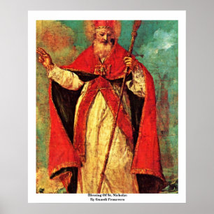 Poster Bénédiction De Saint Nicolas Par Guardi Francesco