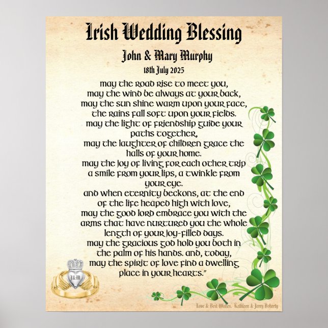 Poster Bénédiction des Mariages irlandais (Devant)