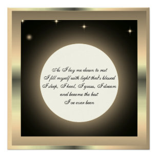 Poster Bénédiction du sommeil