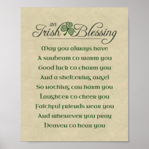 Poster Bénédiction irlandaise