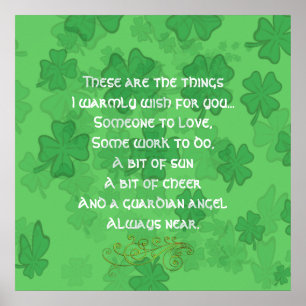 Poster Bénédiction Irlandaise - Quelqu'un à aimer