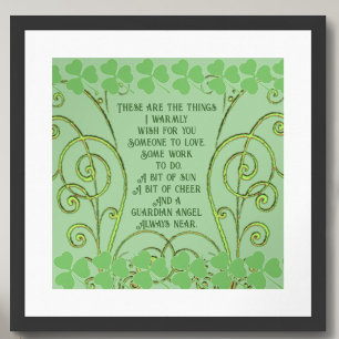 Poster Bénédiction irlandaise - Quelqu'un à aimer - Un pe
