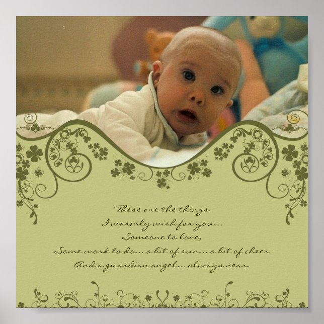 Poster Bénédiction irlandaise - un ange gardien toujours  (Devant)