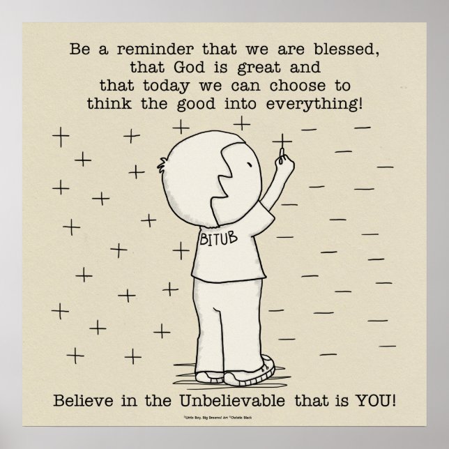 Poster Bénédiction positive (Devant)