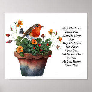 Poster Bénédictions quotidiennes de nombres 6:24-26