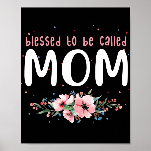 Poster Béni d'être appelé maman Fête de la mère Amour Fam (Devant)
