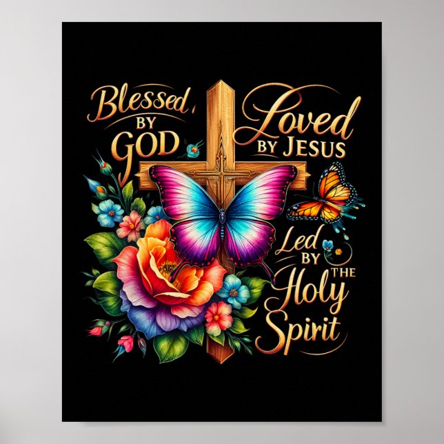 Poster Béni Par Dieu Aimé Par Jésus Pâques (Devant)