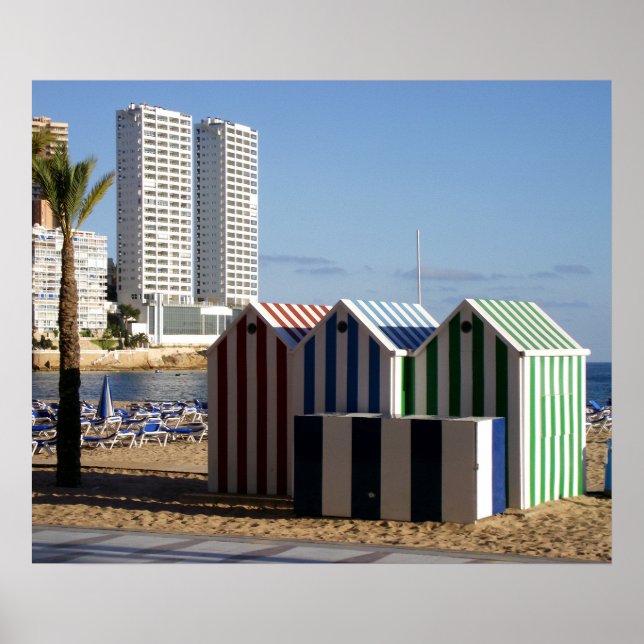 Poster Benidorm, playa de Levante (Devant)