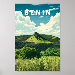 Poster Bénin Illustration Voyage Art Vintage