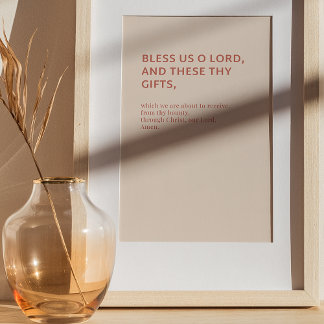 Poster Bénis-nous, Oh Seigneur, Grâce Avant Les Repas Pri