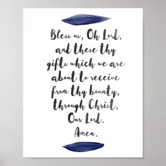 Poster Bénis-nous, Seigneur, grâce avant les repas Wall A