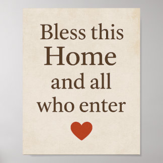 Poster Bénissez cette maison et tous ceux qui entrent - I