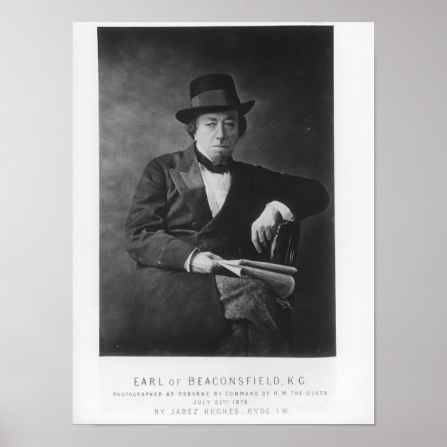 Poster Benjamin Disraeli, 1er comte de Beaconsfield (Devant)
