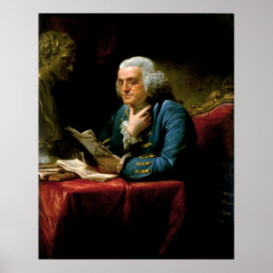 Poster Benjamin Franklin par David Martin fait en 1767