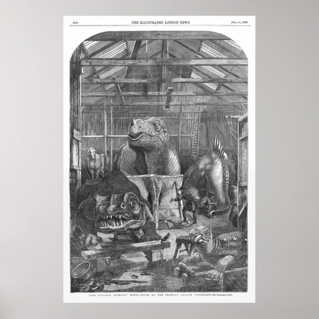 Poster Benjamin Waterhouse Hawkins Studio Antique Print (Devant)