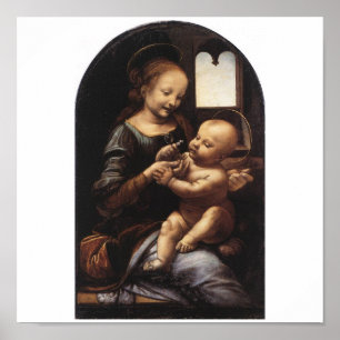 Poster Benois Madonna par Leonardo Da Vinci vers 1478