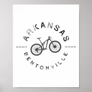 Poster Bentonville Arkansas Vélo de Montagne T