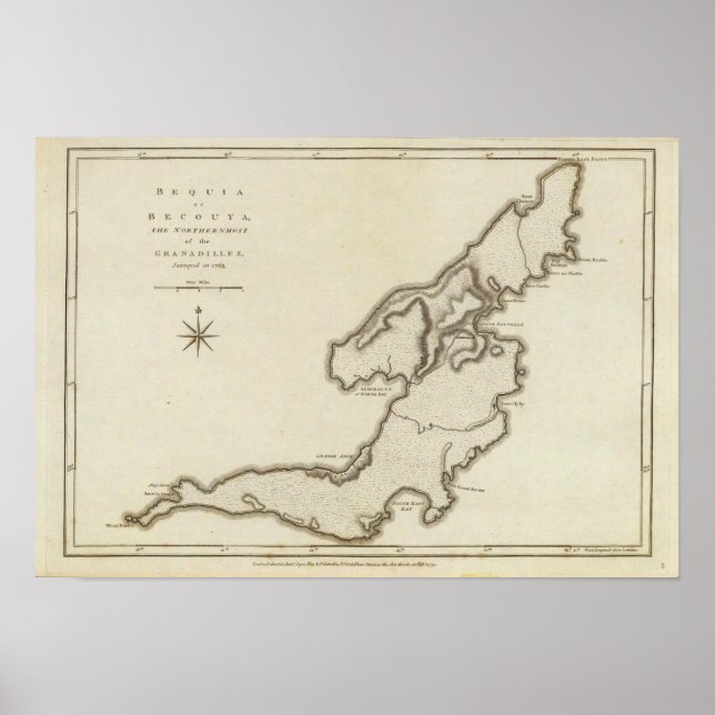 Poster Bequia ou Becouya (Devant)