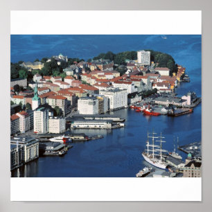 Poster Bergen Norvège