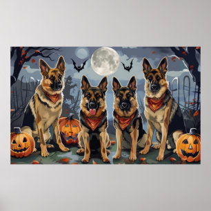 Poster Berger allemand Halloween Éffrayant